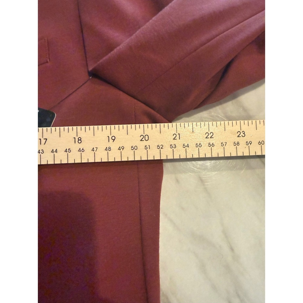 Express Mens 4-Way Hyper Stretch Slim Fit Suit Rust Red 40R Jacket 33x30 Pants - Picture 7 of 12